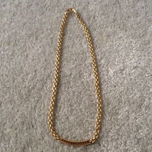 Vintage Gold Tone & Amber Crystal Choker